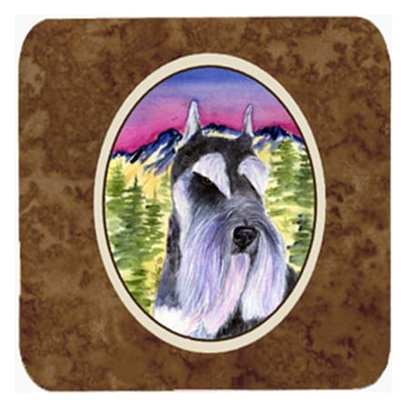 Schnauzer Foam Coasters - Set Of 4- 3.5 X 3.5 In.